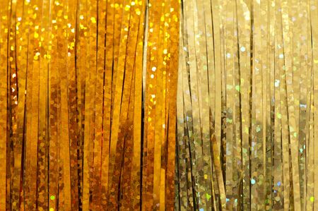Yellow and orange shiny bands backgroundの写真素材