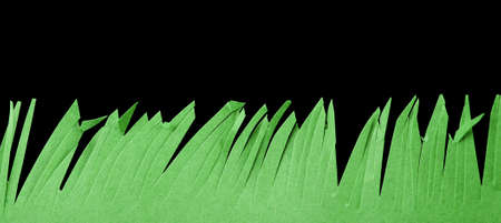 Grass made of paper. Folded prigami stile