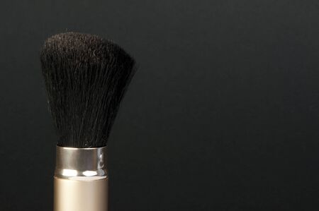 Brushes for makeup. Black isolated brushの写真素材