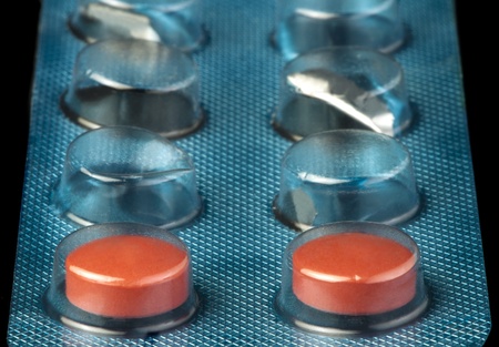 Pack pills close up