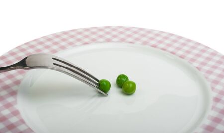 Plate with peas close up. Studio shotの写真素材