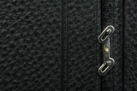 Old vintage black leather background. Studio shotの写真素材