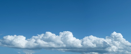 Blue sky and clouds panoramic imageの写真素材