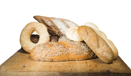 White isolated bread. Studio shot