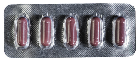 Blister with pills. Close up