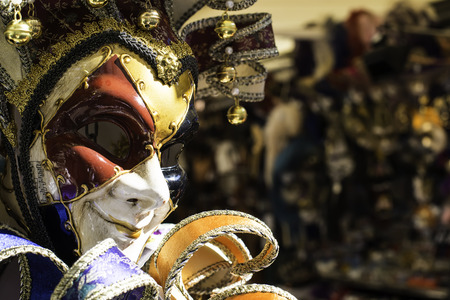 Venetian carnival masks on sale marketの写真素材