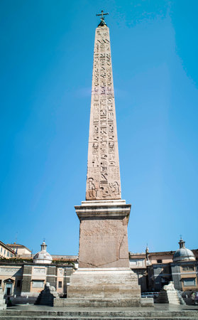 Piazza del Popolo, Rome. Central viewのeditorial素材