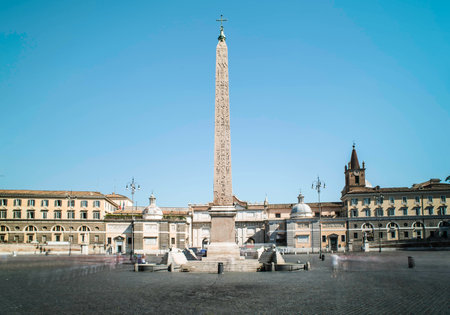 Piazza del Popolo, Rome. Central viewのeditorial素材