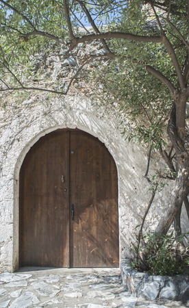 Typical Greek house. Sunny day. Greece
