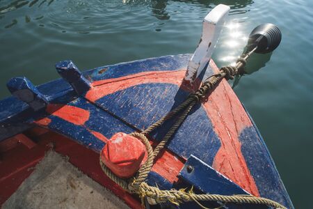 Fishing boats in Greece. Day light. Greeceの写真素材