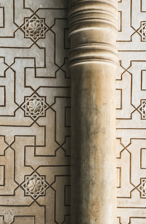 Islamic ornaments on wall. Arab symbols.の写真素材