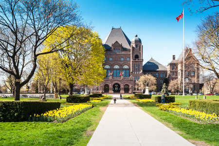 Ontario Legislative Building in Toronto. It was designed by architect Richard A. Waite, construction begun in 1886 and was opened in 1893.のeditorial素材