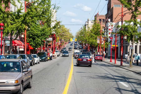 VANCOUVER, CANADA - MAY 16: Chinatown on May 17, 2007 in Vancouver, Canada. Chinatown in Vancouver, British Columbia is Canada's largest Chinatown and is one of the largest historic Chinatowns in North America.のeditorial素材