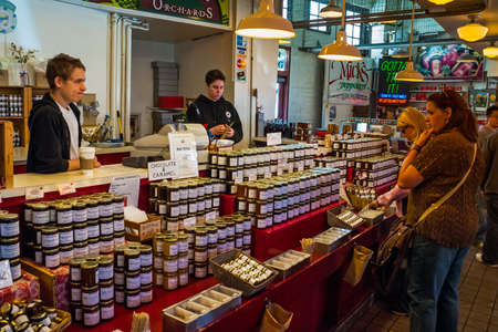 Pike Place Market on May 18, 2007 in Seattle  Market opened in 1907 and is today one of the oldest continually operated public markets in the US, with 10 million visitors annually   のeditorial素材