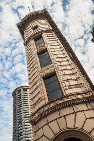 Times Square Building on May 18 in Seattle  The 5-story building was built in 1916 by architects Bebb and Gould and was designated as city landmark in 1984 のeditorial素材