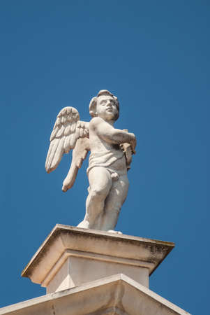 Angel on top of the Lady of Health Church in Zadar, Croatia の写真素材
