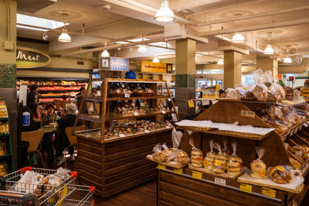 Interior of a coffee shop in Greektown on the Danforth in Toronto  The Danforth area is one of major areas of settlement of Greek immigrants to Toronto and was largest Greektown in North America in 1970s and 1980s のeditorial素材