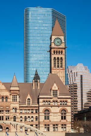 TORONTO, CANADA - MAY 4, 2007: The gothic style building of the old city Hall in Toronto was seat of city council from 1899 to 1966 and is today one of the Toronto's most prominent buildings.のeditorial素材