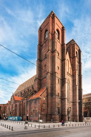 WROCLAW, POLAND - OCTOBER 7, 2009: Church of St. Mary Magdalene in Wroclaw. It's gothic church close to the central market square, between Szewska and Laciarska street. It was established in the 13th century. のeditorial素材