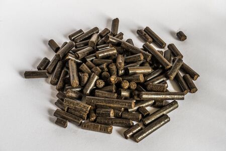Torrefied wood pellets, renewable energyの写真素材