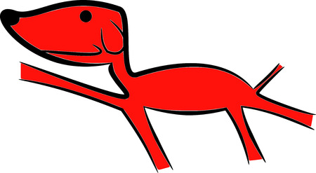 Running Dogのイラスト素材