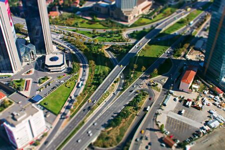 Aerial Istanbul view with a tilt-shift effectのeditorial素材