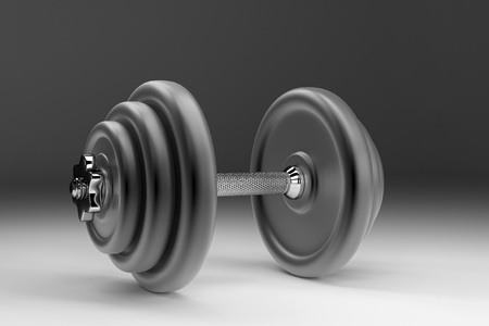 3D rendering image of a dumbbell for sports. Bodybuilding equipmentの写真素材