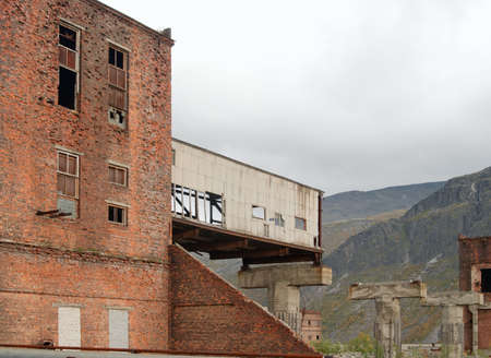 The old case and part of transition of the thrown factoryの写真素材