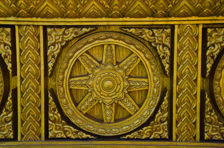 Patterned on a golden Buddha