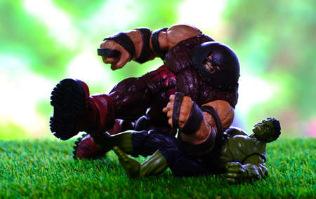 juggernaut battle hulk in gardenのeditorial素材