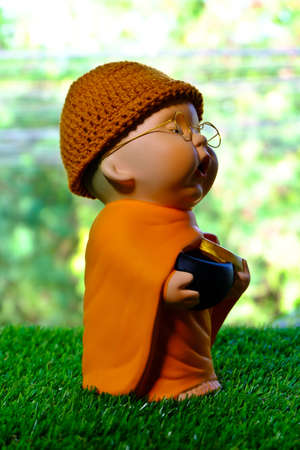 Close up of monk dollの写真素材