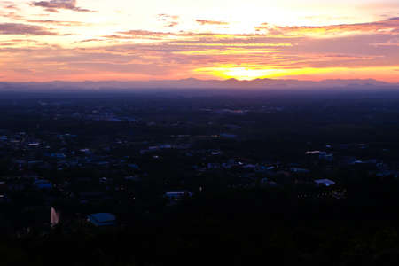 City scenery from Hat Yai public park viewの写真素材