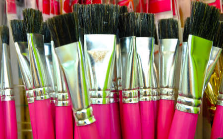 Brush with Art pink hair black severalの写真素材