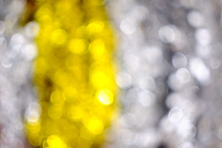 Blurry lights background. Christmas lights decoration in a department store.の写真素材