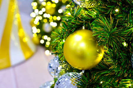 closeup image of  with christmas decorationの写真素材