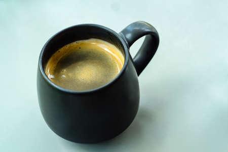 Coffee Hot americano black cup on tableの写真素材