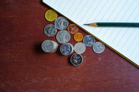 Saving money concept preset money coin stack growing businessの写真素材