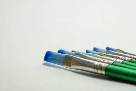 brushes for painting isolated on white backgroundの写真素材