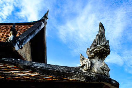 Antique style wood pavilion southern Thailand.