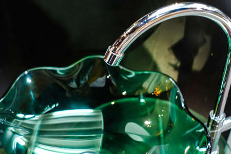 Contemporary designer glass hand wash basin