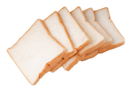 Isolated Bread. Top view delicious whole wheat bread isolated on a white background. Top view image...