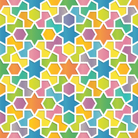 Colorful Geometric Pattern in Arabic Styleのイラスト素材