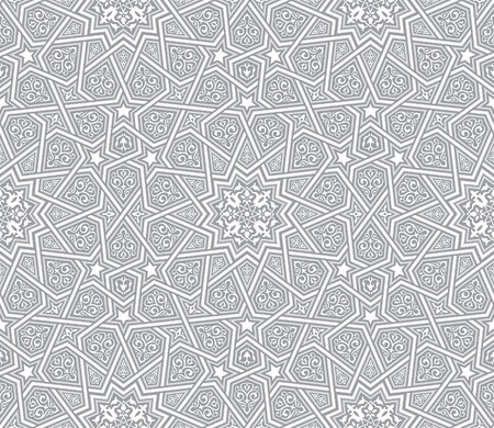 Geometric ornament grey vector backgroundのイラスト素材