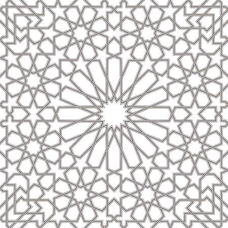 Geometric Pattern, Traditional Arabic Islamic Background, Vector Illustration