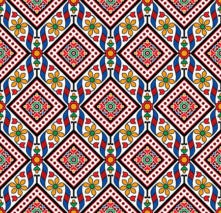 Traditional Ajrakh illustration patternのイラスト素材