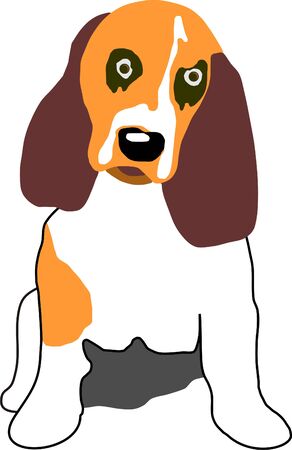 dog, sitting on his hind legsのイラスト素材