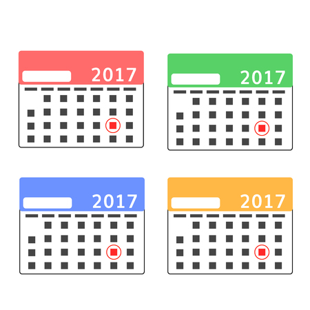 calendar mockup set with  lead round dateのイラスト素材