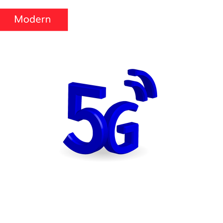 5g vector 3d symbol.のイラスト素材