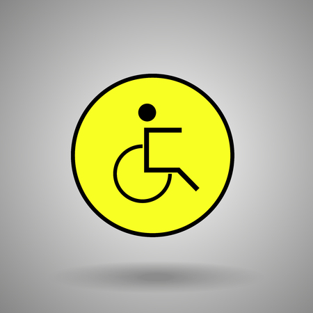 disabled person sign .man on  wheelchair symbolのイラスト素材