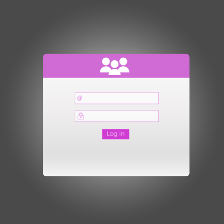 login form for website Vector. Login user interfaceのイラスト素材
